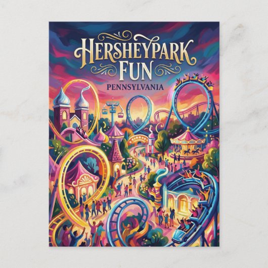 Hersheypark Pennsylvania Postkarte (Vorderseite)