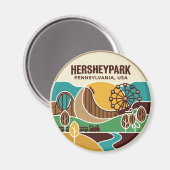 Hersheypark USA Magnet (Vorderseite/Rückseite)
