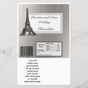 Hersheys großer Bar Wrapper Black Eiffel Tower Flyer