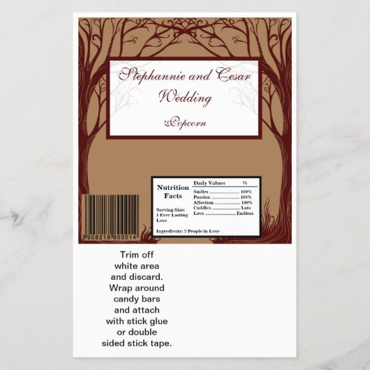 Hershey's großer Bar Wrapper-Herbstbaum Flyer (Vorne)