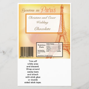 Hershey's Großer Barrenverpackung Paris Pfirsich Flyer