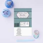 Hershey's Large Bar Wrapper Aquamarin Blue Damask/ Flyer (Einzeln)