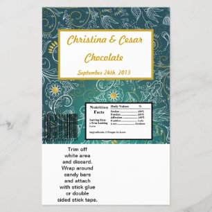 Hershey's Large Bar Wrapper Aquamarin/Gelb Senf Fl Flyer