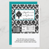 Hershey's Large Bar Wrapper Black Aquamarin Damask (Vorne/Hinten)