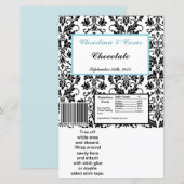 Hershey's Large Bar Wrapper Black Damask Baby Blue (Vorne/Hinten)