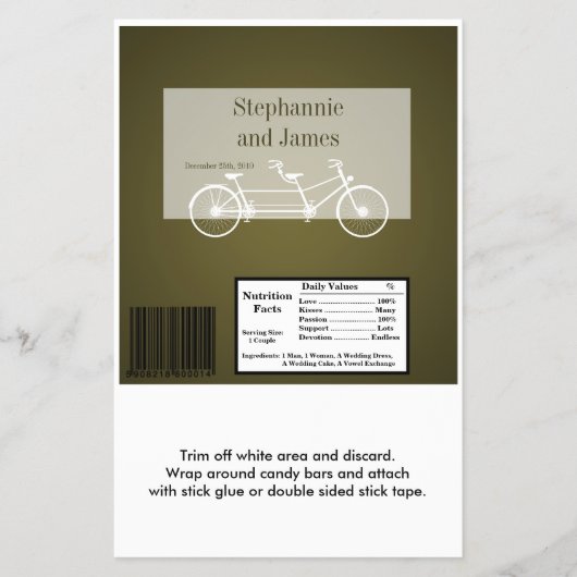 Hershey's Large Bar Wrapper Brown Double Bike Flyer (Vorne)