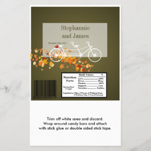 Hershey's Large Bar Wrapper Brown Fall Double Bike Flyer