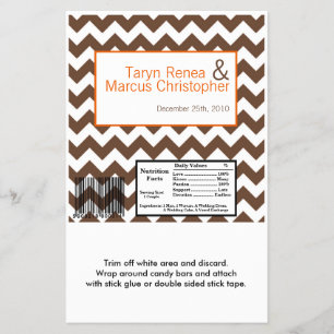 Hershey's Large Bar Wrapper Brown Orange Zickzack Flyer