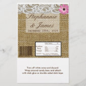 Hershey's Large Bar Wrapper Burlap Lace Blume Flyer (Vorne)