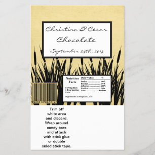 Hershey's Large Bar Wrapper Cattail/Dragonfly Silh Flyer