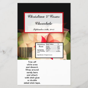 Hershey's Large Bar Wrapper Colorful Lotus Blume Flyer