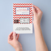 Hershey's Large Bar Wrapper Coral Navy Blue Chevro Flyer (Handgriff)