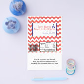 Hershey's Large Bar Wrapper Coral Navy Blue Chevro Flyer (Einzeln)