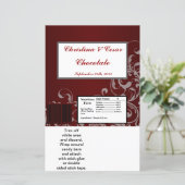 Hershey's Large Bar Wrapper Dark Maroon Gray Swirl (Stehend Vorderseite)