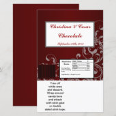 Hershey's Large Bar Wrapper Dark Maroon Gray Swirl (Vorne/Hinten)