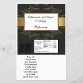 Hershey's Large Bar Wrapper Gold und Black Damask Flyer (Vorne)