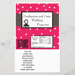 Hershey's Large Bar Wrapper Hot Pink/Black Giraffe Flyer