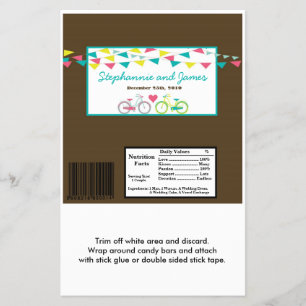 Hershey's Large Bar Wrapper Liebe Lovers Bikes Bic Flyer