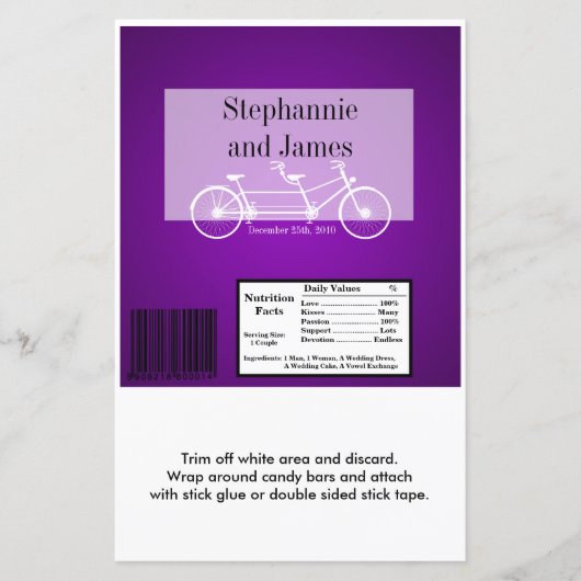 Hershey's Large Bar Wrapper Lila Doppelrad (Vorderseite)