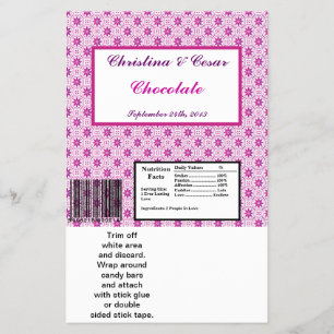 Hershey's Large Bar Wrapper Magenta Lila Formal Flyer