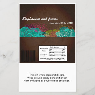 Hershey's Large Bar Wrapper Neon Spring Floral Flo Flyer