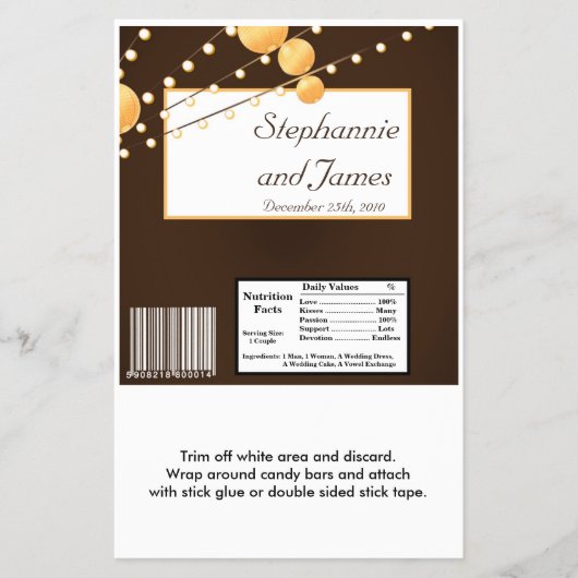 Hershey's Large Bar Wrapper Paper Lanterns on Brow Flyer (Vorne)