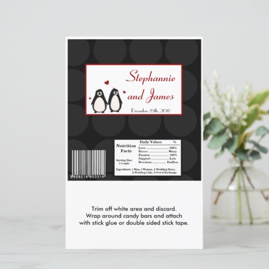 Hershey's Large Bar Wrapper Penguin Liebe Couple (Stehend Vorderseite)