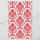 Hershey's Large Bar Wrapper Red White Damask Lace Flyer (Hinten)