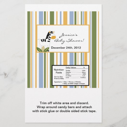 Hershey's Large Bar Wrapper Safari Friends Flyer (Vorne)