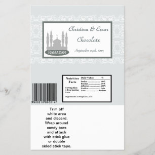 Hershey's Large Bar Wrapper Soft Blue Islamic Rama Flyer