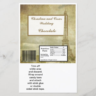 Hershey's Large Bar Wrapper Vintag Paris