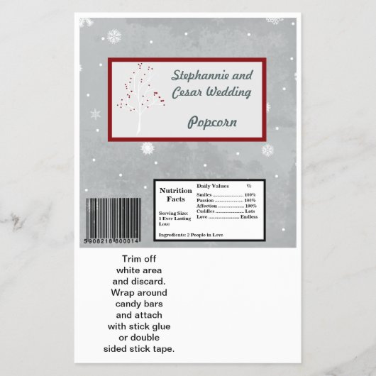 Hershey's Large Bar Wrapper White Tree Flyer (Vorne)