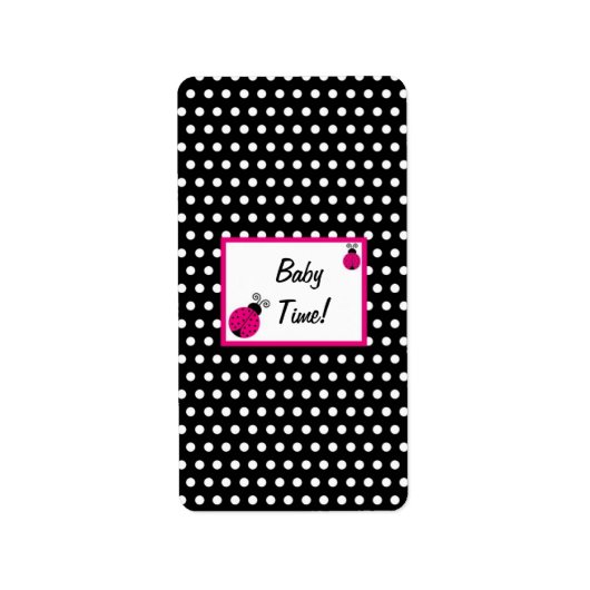 Hershey's Miniatur Black Spring Time Lady Bug Adressaufkleber (Vorne)