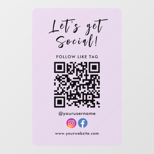 Herstellen einer Verbindung mit dem QR-Code Facebo Fensteraufkleber (Blatt)