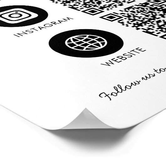 Herstellen einer Verbindung mit der Website des QR Poster (Ecke)