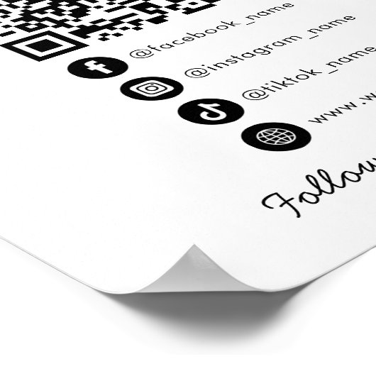 Herstellen einer Verbindung mit QR-Code-Vorlage fü Poster (Ecke)