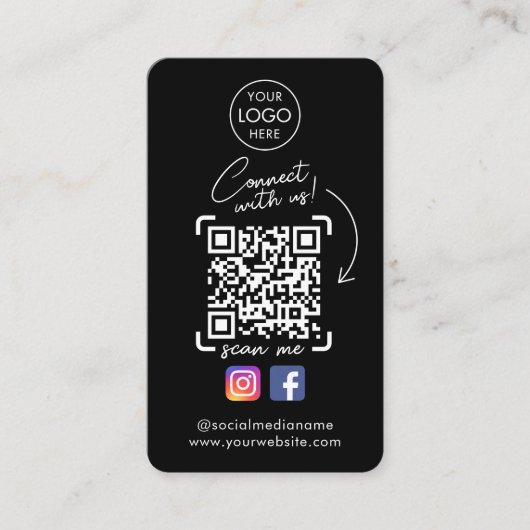 Herstellen einer Verbindung mit unserem Black Inst Visitenkarte (Vorderseite)