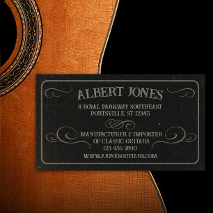 Hersteller und Importeur von klassischen Gitarren Visitenkarte