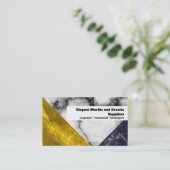 Hersteller von weißem schwarzem Marmorgold-Granit Visitenkarte (Stehend Vorderseite)