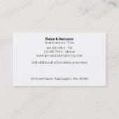 Hersteller von weißem schwarzem Marmorgold-Granit Visitenkarte (Rückseite)