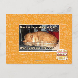 Herstellung der Lasagne Postkarte
