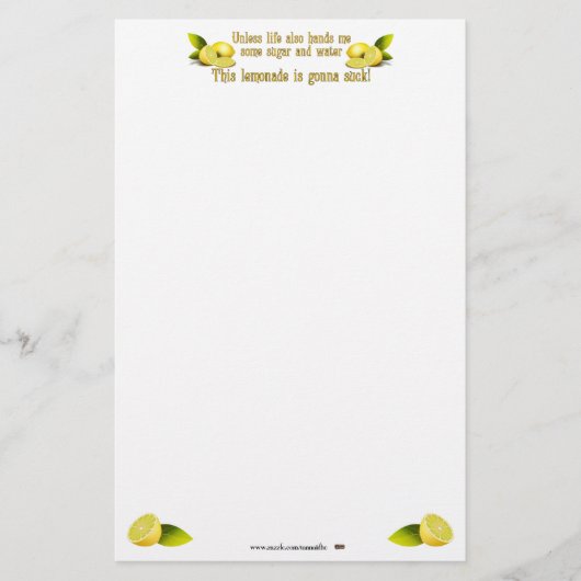 Herstellung der Limonade Briefpapier (Vorderseite)