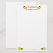 Herstellung der Limonade Briefpapier (Vorne/Hinten)