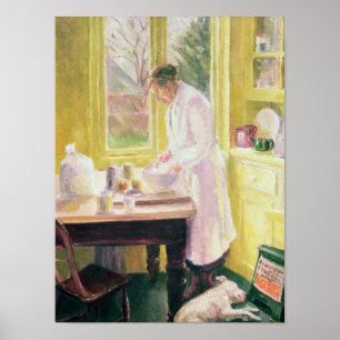 Herstellung des Apfelkuchens Poster