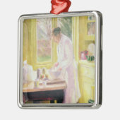 Herstellung des Apfelkuchens Silbernes Ornament (Links)