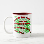 Herstellung des Enden-Treffens Zweifarbige Tasse (Links)