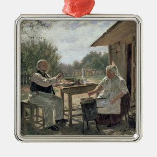 Herstellung des Staus, 1876 Silbernes Ornament