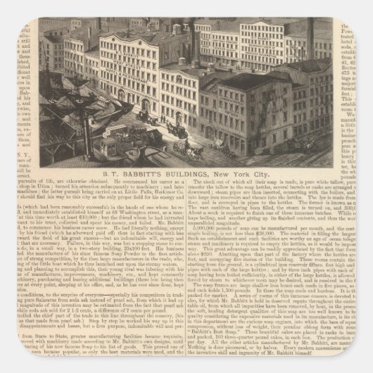 Herstellung, Lager Quadratischer Aufkleber (Vorderseite)