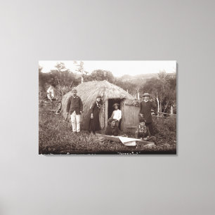 Herstellung Tappa, ein gebürtiger Stoff, c.1875 Leinwanddruck