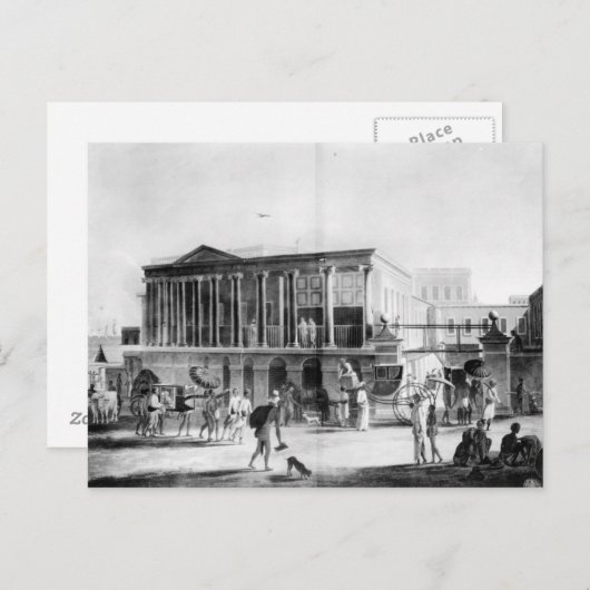 Herstellung und Bazaar, Kalkutta-Haus Postkarte (Vorne/Hinten)